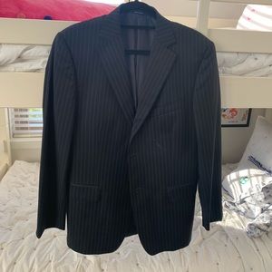 Z Zegna Navy Pinstripe Suit